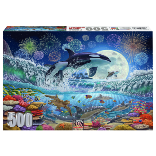 Orca in Moonlight 500 piece Jigsaw Puzzle