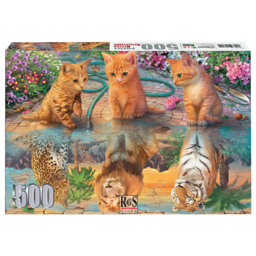 Kitten Reflections 500 piece Jigsaw Puzzle | Kittens dreaming of what they want to become!