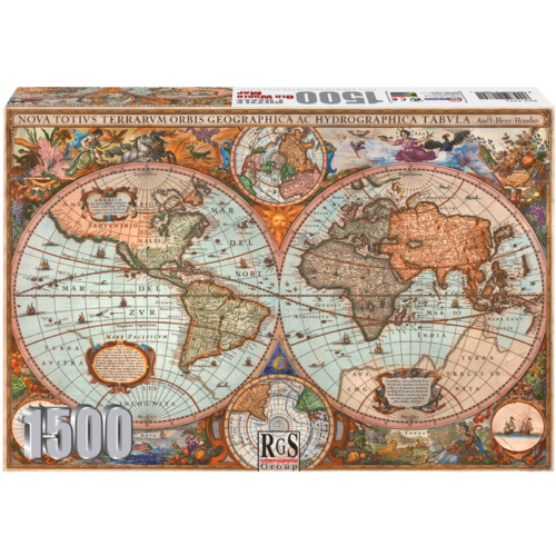 Old World Map 1500 Piece Jigsaw Puzzle
