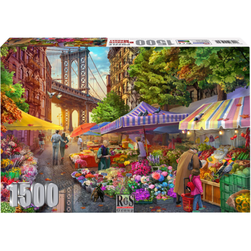 Flower Market Brooklyn 1500 Piece Jigsaw Puzzle | Take an afternoon stroll through the Brooklyn Market!