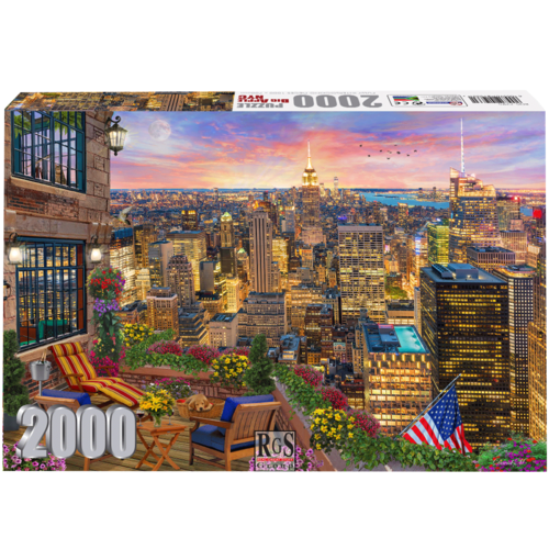 The Big Apple NYC 2000 Piece Jigsaw Puzzle | What a breathtaking view of New York City at night!