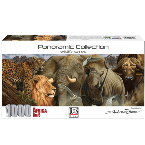 Africa Big 5 Panoramic Collection 1000 Piece Jigsaw Puzzle |