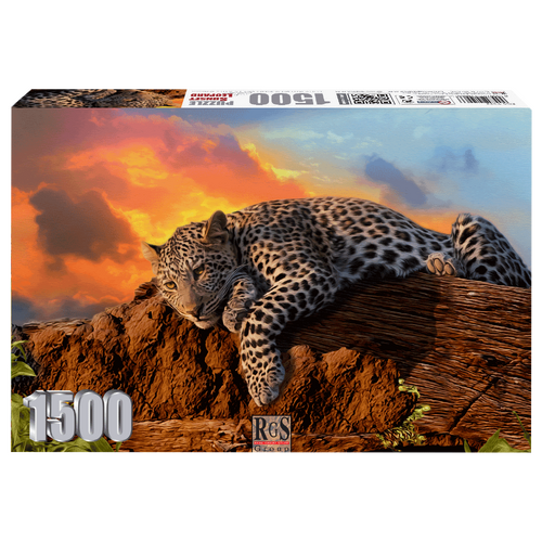 Sun Set Leopard 1500 Piece Jigsaw Puzzle