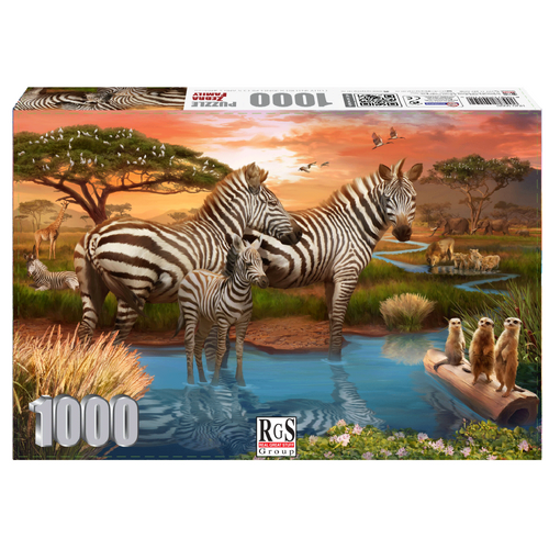 Zebra Family 1000pcs Jigsaw Puzzle