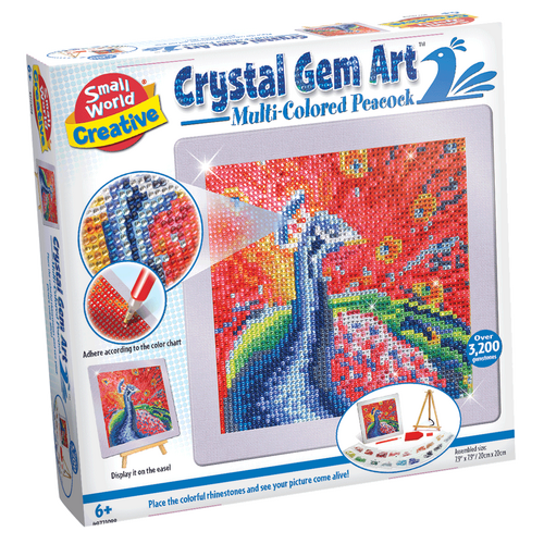 Crystal Gem Art Multi-Colored Peacock