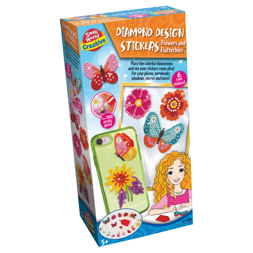 Diamond Design Stickers Flowers And Flutterbies