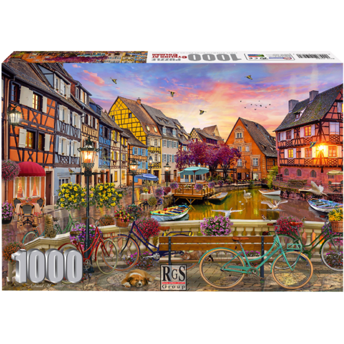 Cycling at Colmal 1000 Piece Jigsaw Puzzle