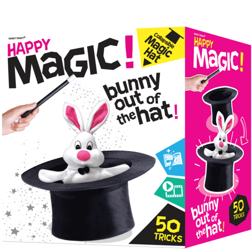 Happy Magic Collapsible Hat Magic Tricks Set - 50 Magic Tricks